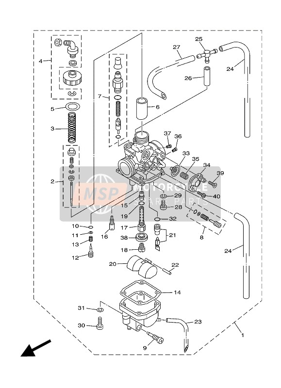 Yamaha TT-R125E 2003 Carburatore per un 2003 Yamaha TT-R125E