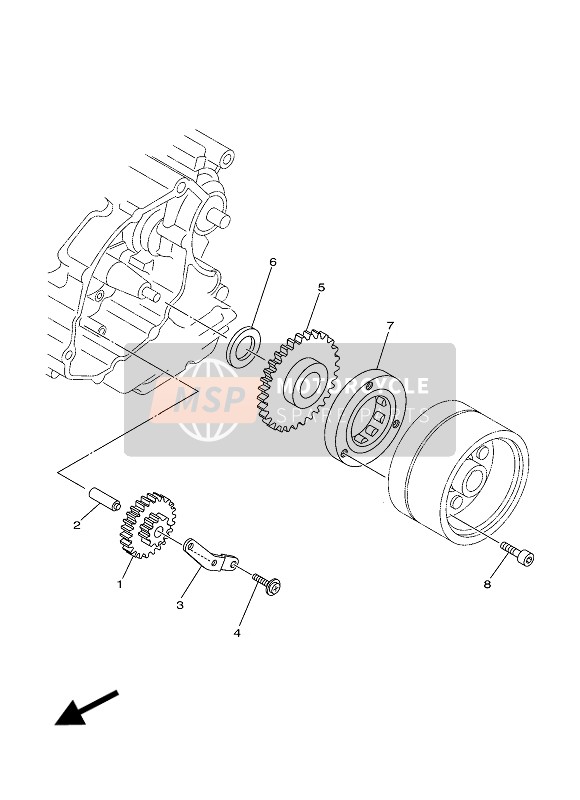 3LN155120000, Gear,  Idler 1           TTR125, Yamaha, 0