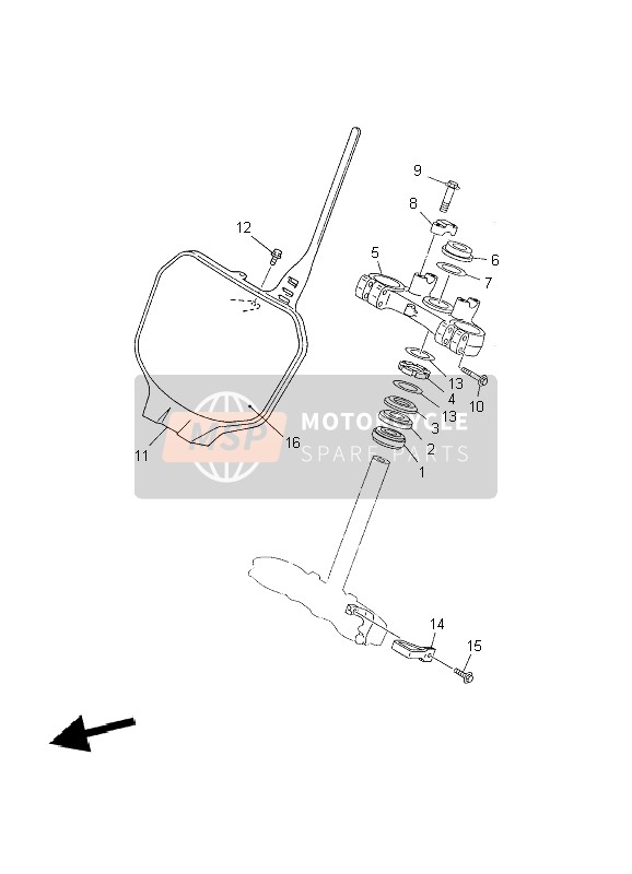 Yamaha YZ426F 2002 Steering for a 2002 Yamaha YZ426F