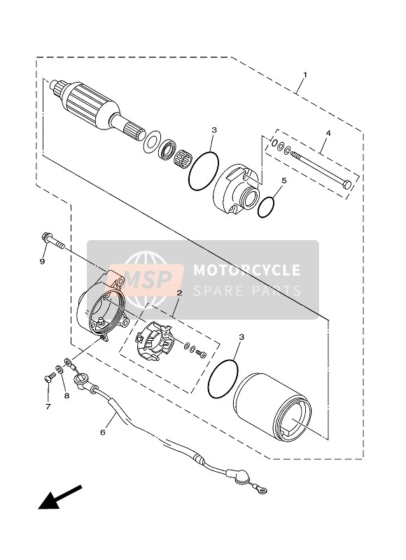 Yamaha TT-R125E 2003 ANLASSER 4 für ein 2003 Yamaha TT-R125E