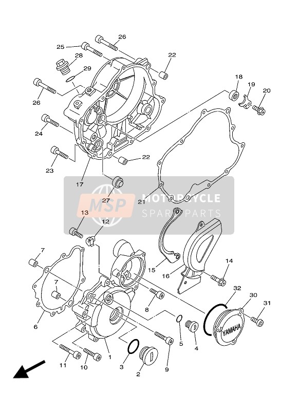 4GY154110200, COUVERCLE1,  Carter M, Yamaha, 0