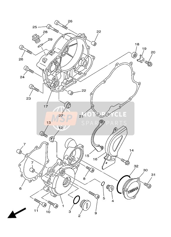 4GY154110200, Cover, Carter 1, Yamaha, 2