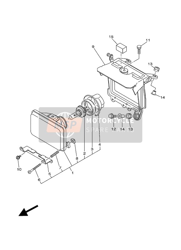 4PX843111000, Corps,  Phare, Yamaha, 2