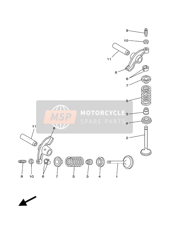 Yamaha TT-R125 2006 Valve for a 2006 Yamaha TT-R125