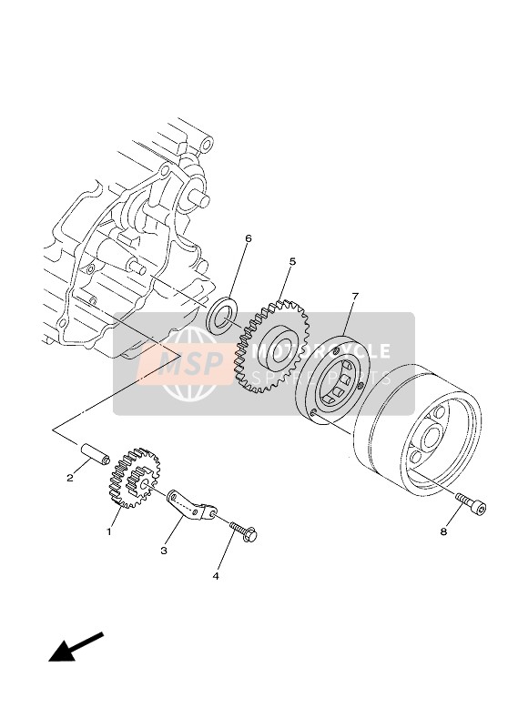 Yamaha TT-R125E 2006 ANLAUFKUPPLUNG für ein 2006 Yamaha TT-R125E