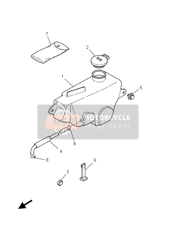 Yamaha PW80 2003 Oil Tank for a 2003 Yamaha PW80