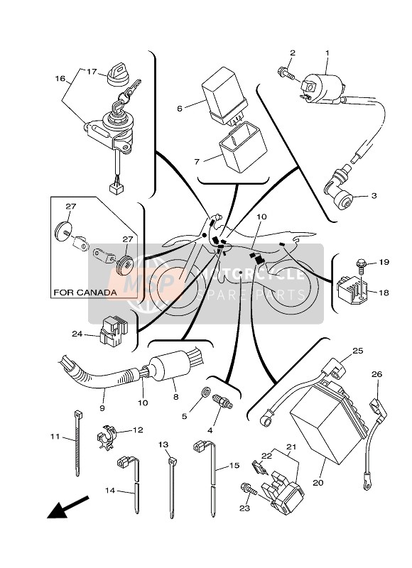 8DM819500000, Ass.Rele', Yamaha, 3