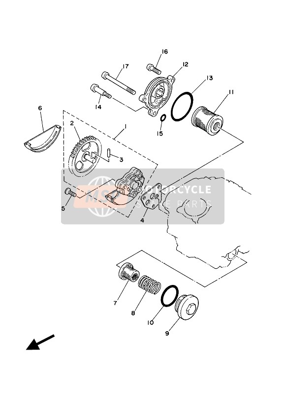 4VWE34470000, Cover, Oil Element, Yamaha, 0