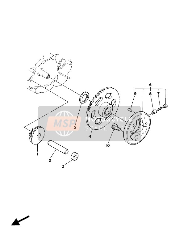 4JG155170000, Gear, Idler 2, Yamaha, 0