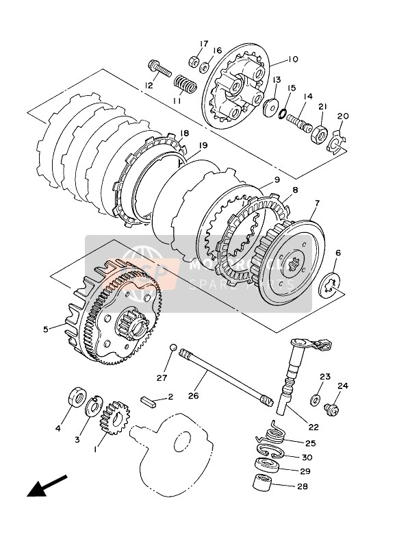 36X163210000, Plate, Friction, Yamaha, 1