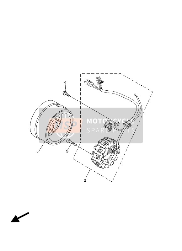 1C6H14500000, Rotor Assy, Yamaha, 0