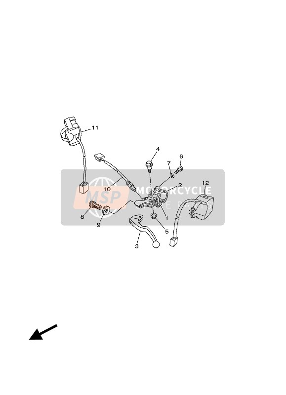 5TJ829170200, Interruttore, Yamaha, 2