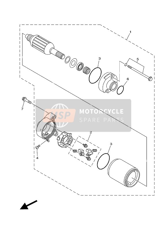 Yamaha XT125R 2006 ANLASSER 4 für ein 2006 Yamaha XT125R