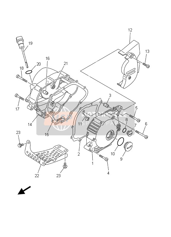 5HN154180000, Couvercle,  Carter De, Yamaha, 0