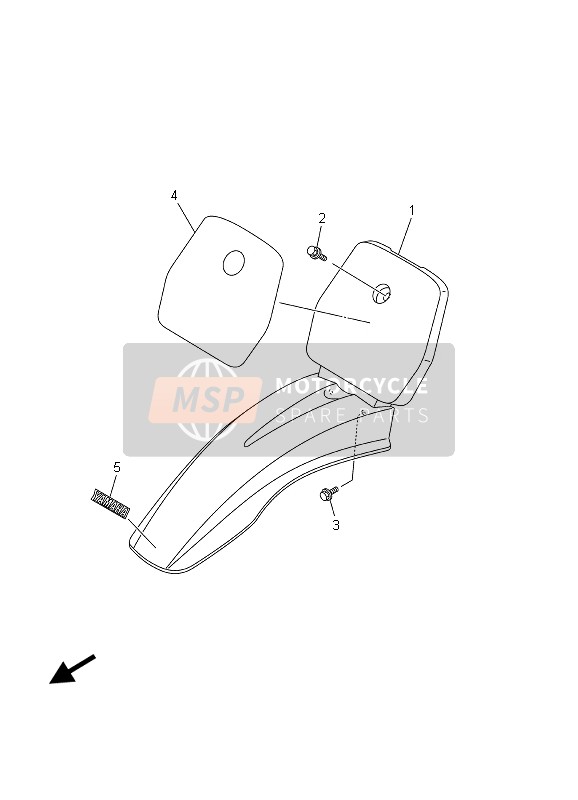 5HN215110000, Kotflugel, Vorne, Yamaha, 4