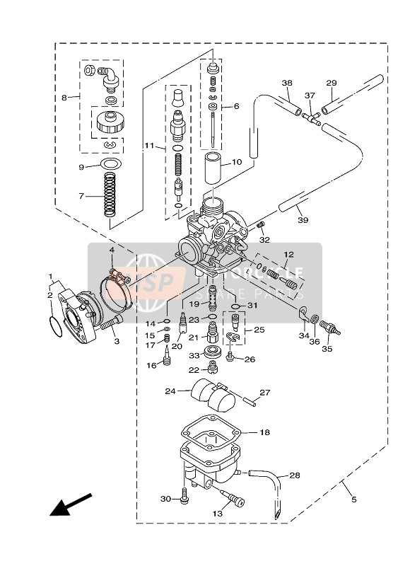 Yamaha XT125R 2007 Carburatore per un 2007 Yamaha XT125R