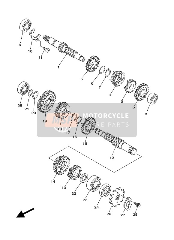 Yamaha XT125R 2007 Transmission pour un 2007 Yamaha XT125R