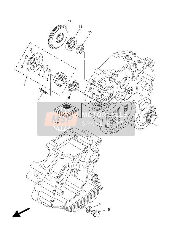 Yamaha XT125X 2007 Pompa dell'olio per un 2007 Yamaha XT125X