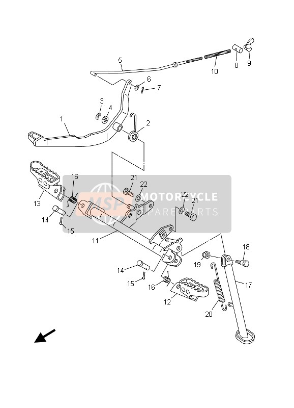 901090800900, Perno D'Articolazione, Yamaha, 0