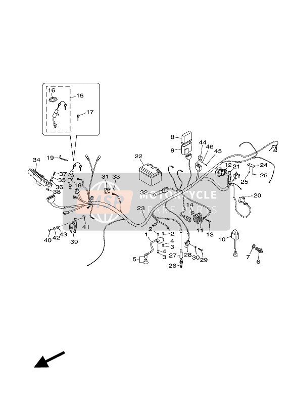 1JPH23700100, Antiparasite, Yamaha, 2