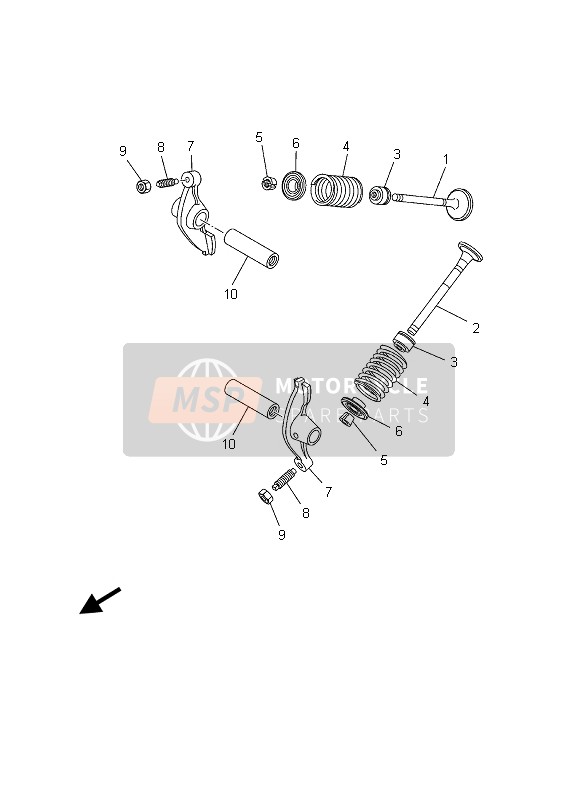 Yamaha TT-R90E 2003 Soupape pour un 2003 Yamaha TT-R90E