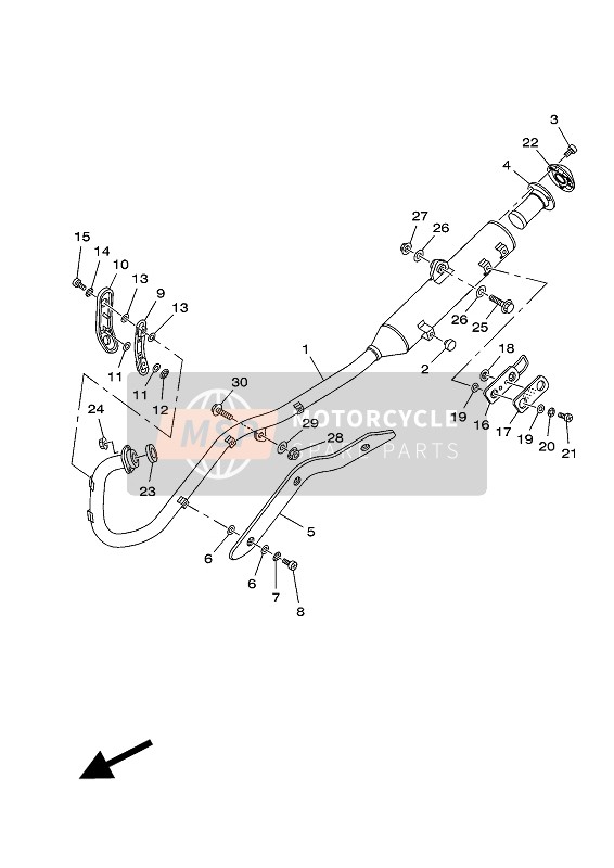 Yamaha TT-R125LWE 2014 Échappement pour un 2014 Yamaha TT-R125LWE