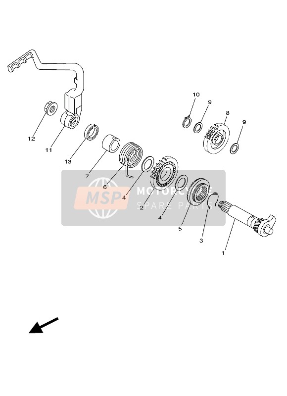 Yamaha TT-R125LWE 2014 ANLASSER 2 für ein 2014 Yamaha TT-R125LWE