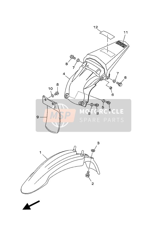 Yamaha TT-R125LWE 2014 Fender for a 2014 Yamaha TT-R125LWE