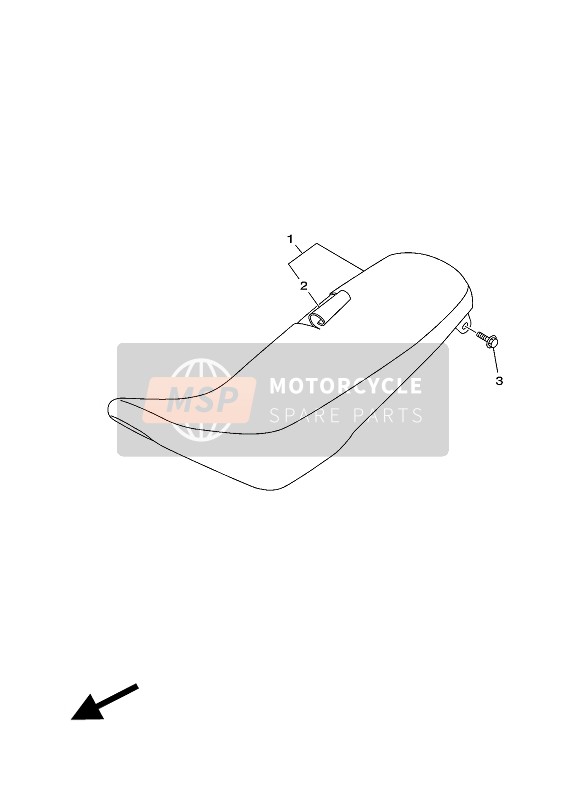 Yamaha TT-R125LWE 2014 Zadel voor een 2014 Yamaha TT-R125LWE