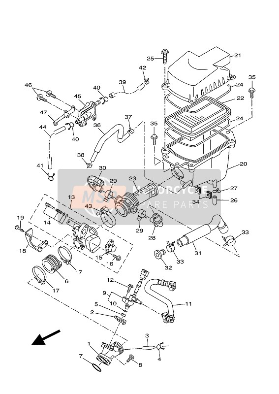 9010506X4600, Bullone, Flangiato, Yamaha, 0