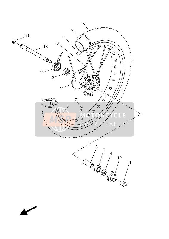 Yamaha WR125R 2014 Front Wheel for a 2014 Yamaha WR125R