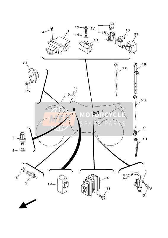 Yamaha WR125X 2014 Electrical 2 for a 2014 Yamaha WR125X