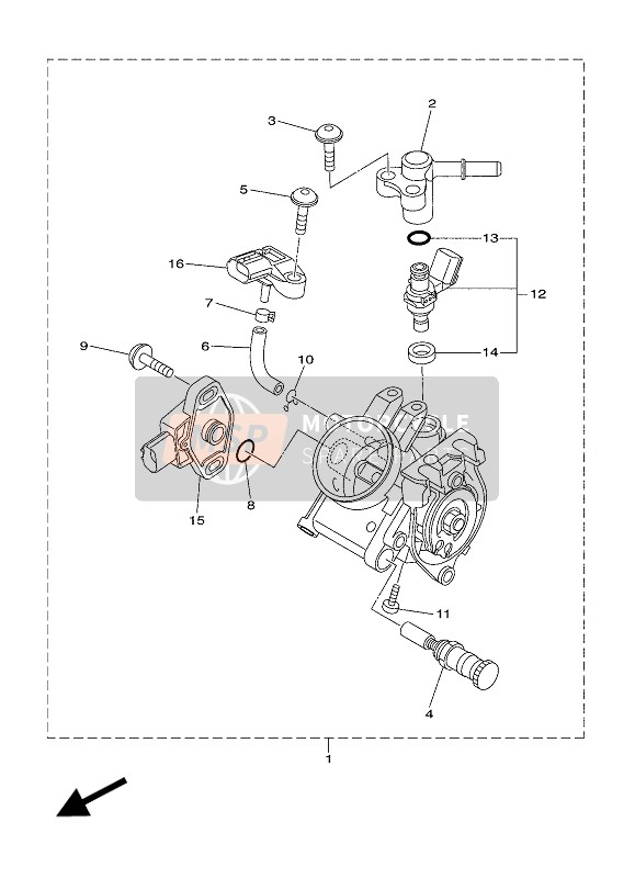 Yamaha WR250F 2018 Inlaat 2 voor een 2018 Yamaha WR250F