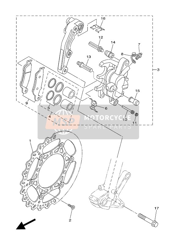 Yamaha WR450F 2018 Bremssattel vorne für ein 2018 Yamaha WR450F