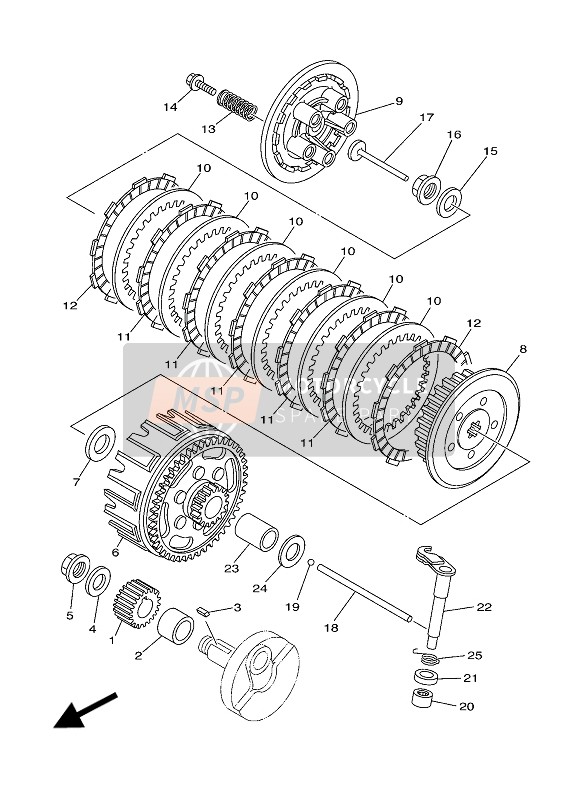 Yamaha YZ85LW 2018 Clutch for a 2018 Yamaha YZ85LW