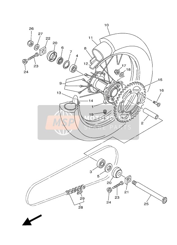 944181904100, Velg (1.85-19), Yamaha, 1