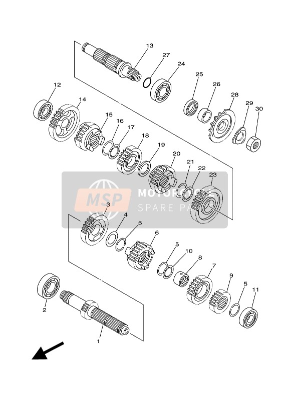 Yamaha YZ250 2018 Transmission pour un 2018 Yamaha YZ250