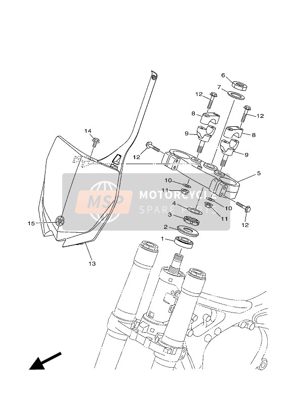 Yamaha YZ250 2018 Lenkung für ein 2018 Yamaha YZ250