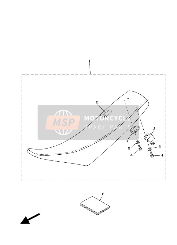 Yamaha YZ250 2018 Asiento para un 2018 Yamaha YZ250