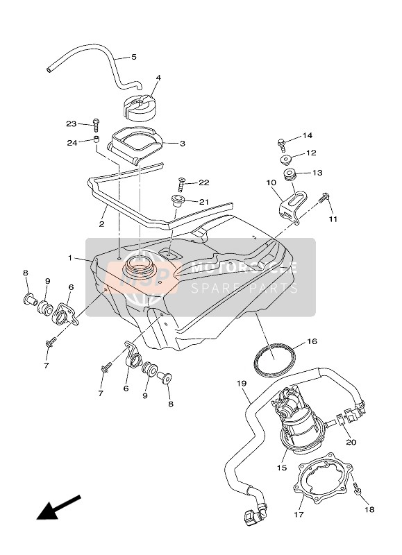 901510600500, Screw, Crossrecess (8G6), Yamaha, 4