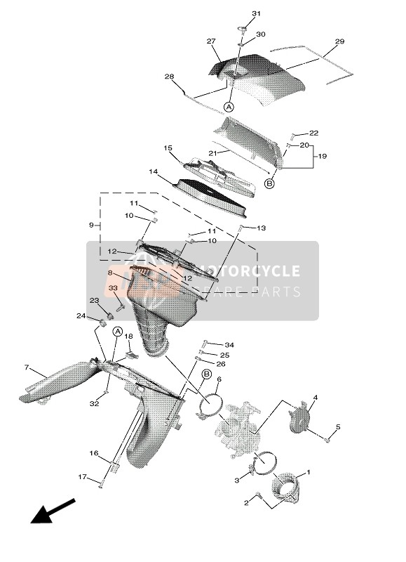 BR9135970000, Raccord,  Carburateur, Yamaha, 0