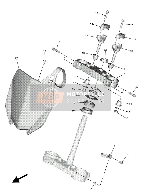 Yamaha YZ450F 2018 Steering for a 2018 Yamaha YZ450F