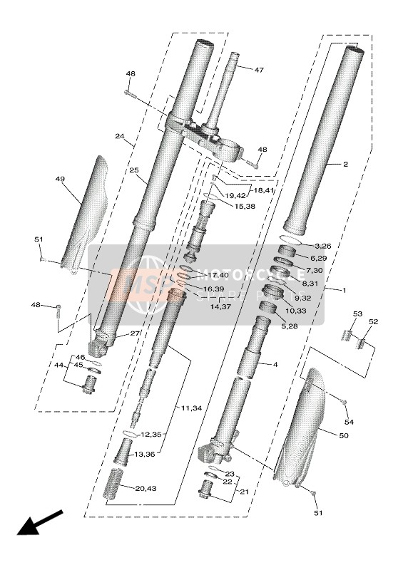 33D233402000, Te De Fourche Inferi, Yamaha, 0