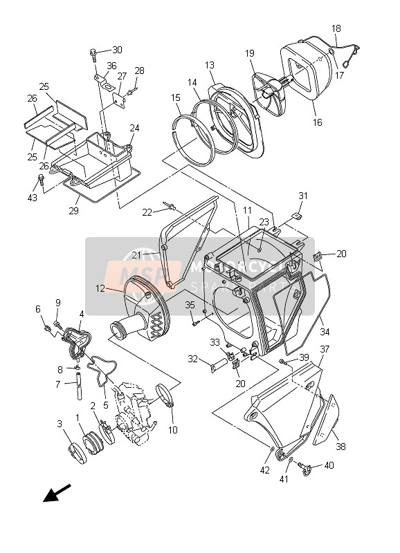 Yamaha WR250F 2003 Intake for a 2003 Yamaha WR250F