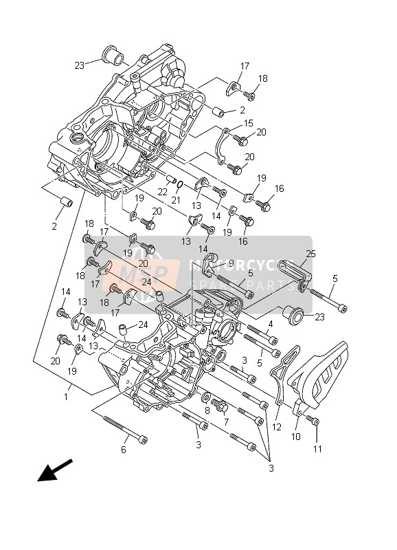 4JT153810100, Plate, Lager Afdekking, Yamaha, 2