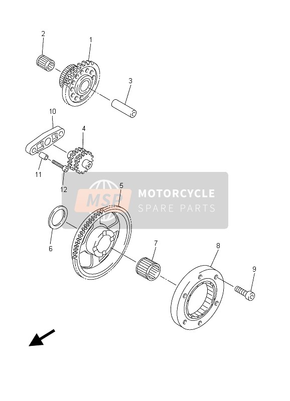 Yamaha WR250F 2003 Starter Clutch for a 2003 Yamaha WR250F