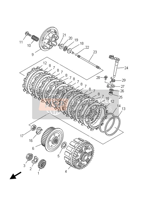 90501220A000, Veer, Compressiespoel, Yamaha, 1