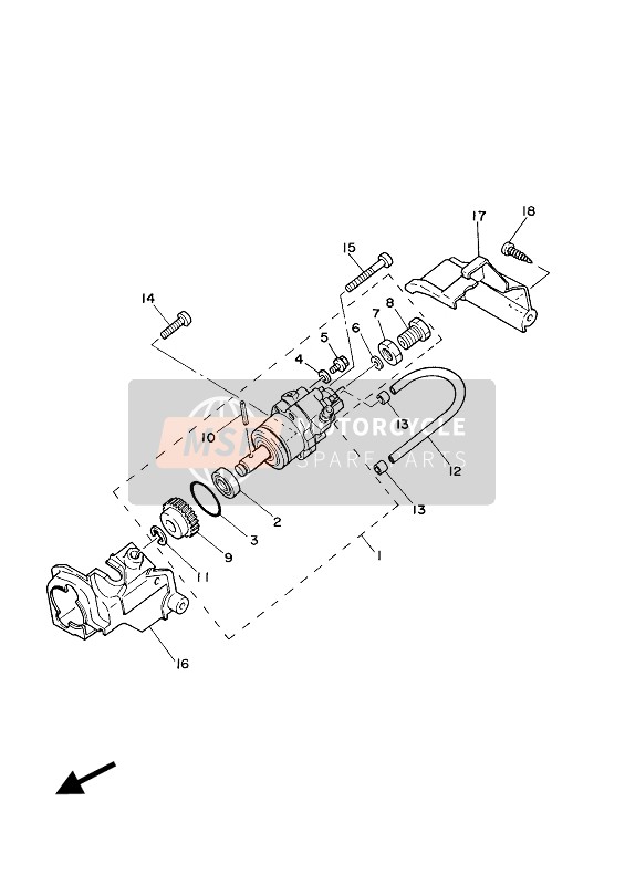 Yamaha PW50 2019 Oil Pump for a 2019 Yamaha PW50