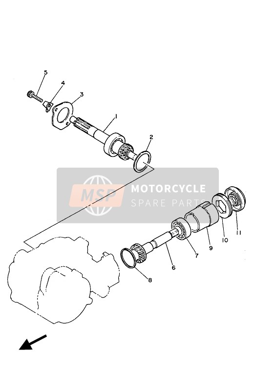 Yamaha PW50 2019 Transmission for a 2019 Yamaha PW50