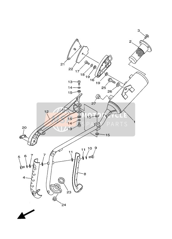Yamaha TT-R50E 2019 ABGAS für ein 2019 Yamaha TT-R50E Yamaha TT-R50E 2019 ABGAS für ein 2019 Yamaha TT-R50E